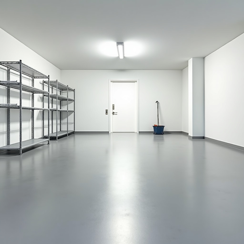 Spazio vuoto e pulito dopo il completamento del servizio di decluttering